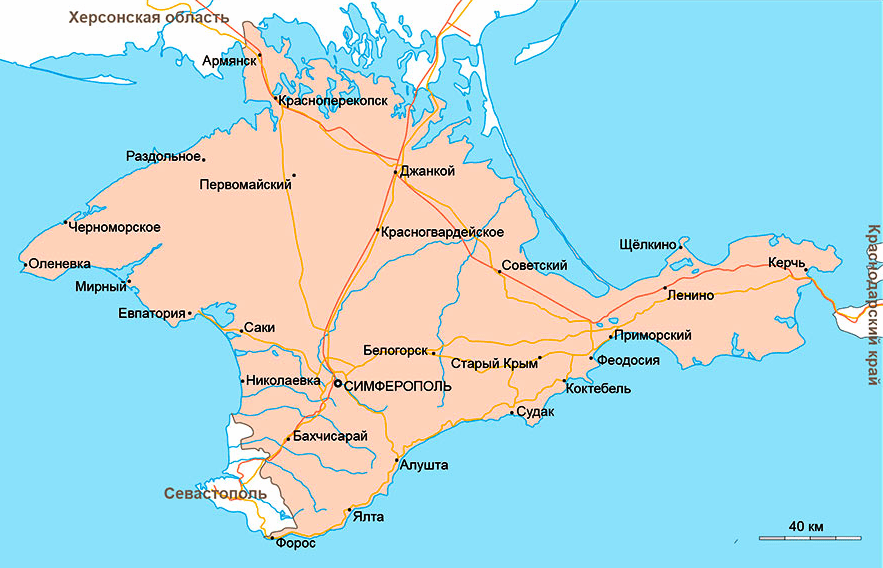 Карта Крыма